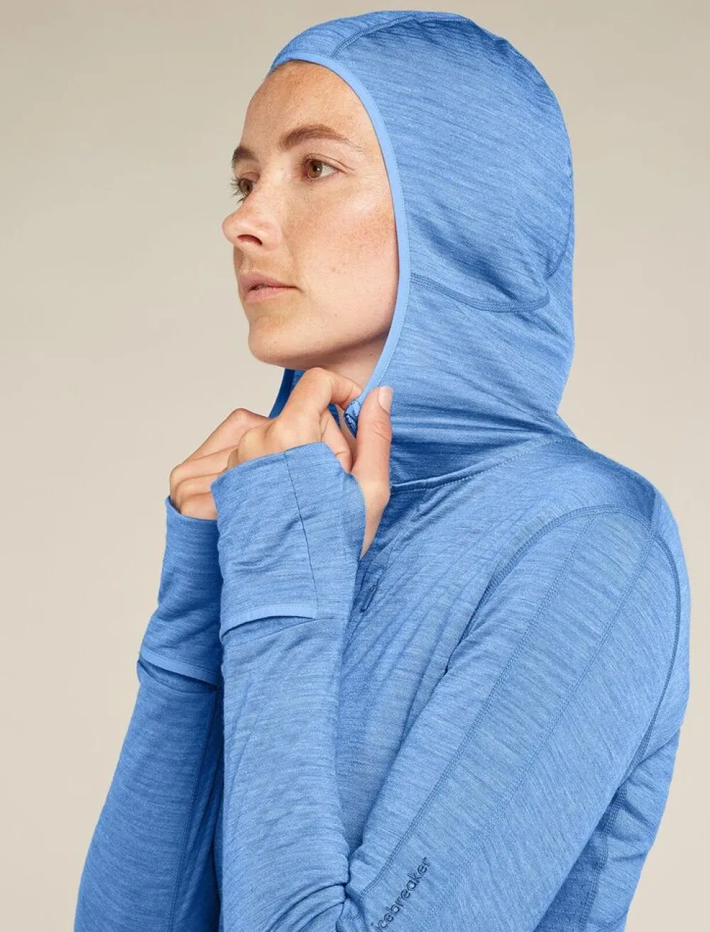 DAMES Icebreaker W Merino Realfleece Descender LS Zip Hoodie