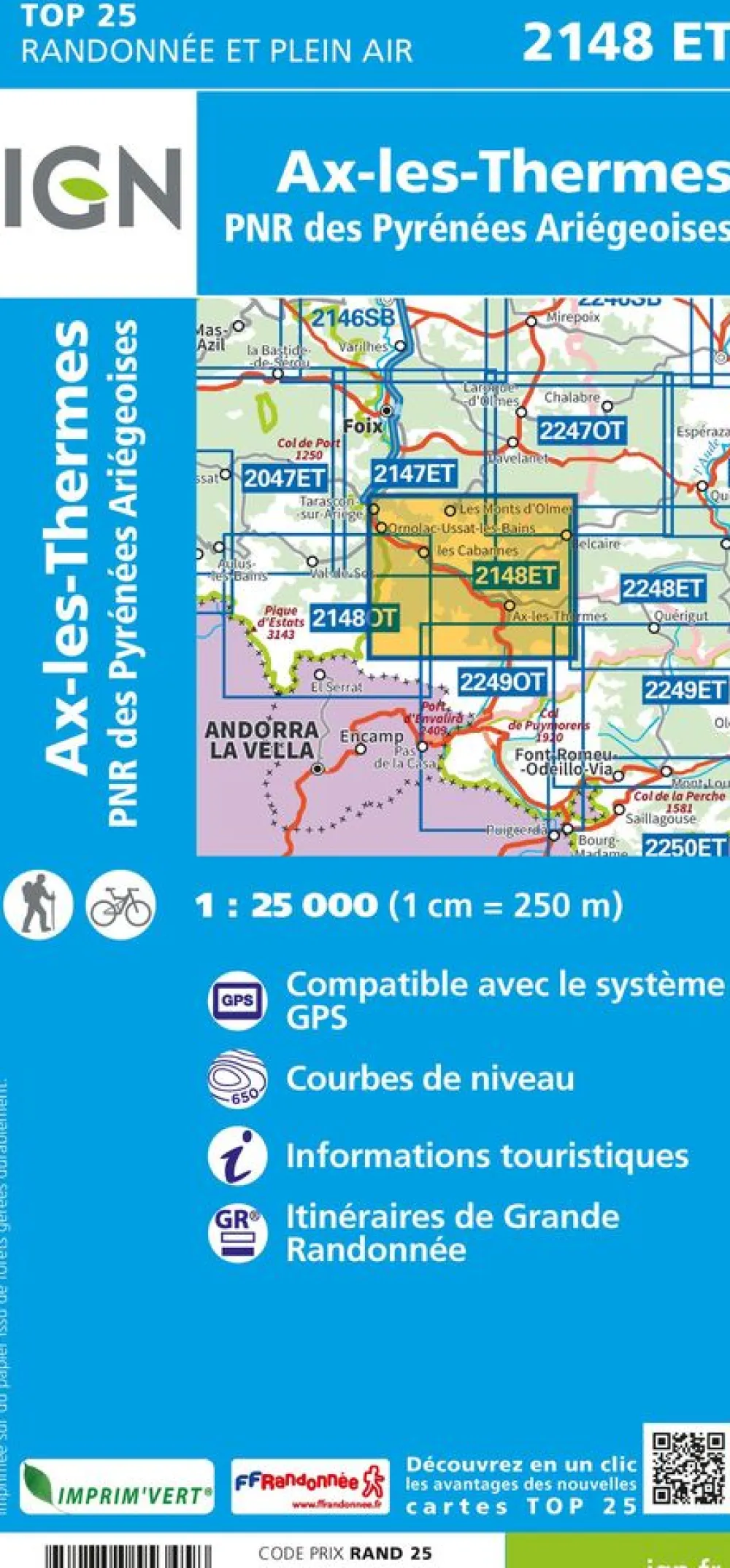 IGN 2148ET Ax-les-Thermes