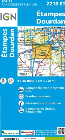 IGN 2216ET Etampes Dourdan