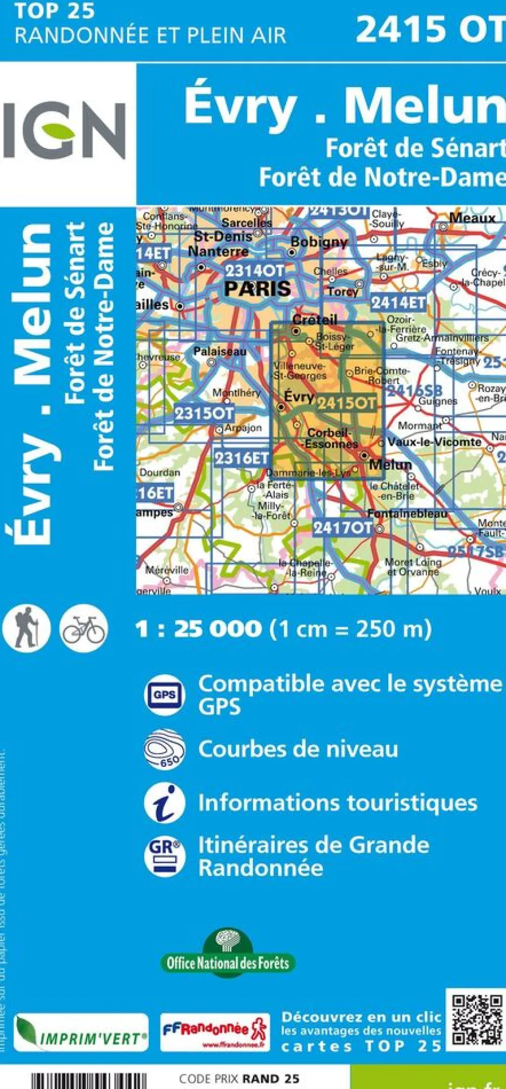 IGN 2415OT Evry Melun Forêt Sénart