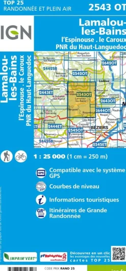 IGN 2543OT Lamalou-les-Bains