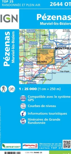 IGN 2644OT Pézenas Murviel-lès-Béziers