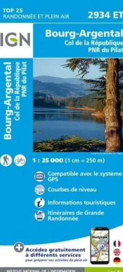 IGN Wandelkaart 2934ET Bourg-Argental