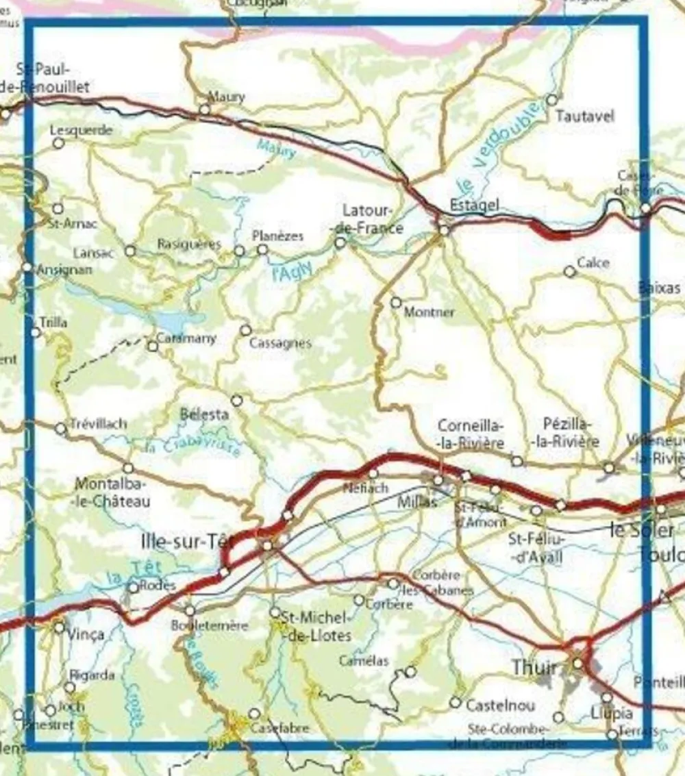 IGN Wandelkaart 2448ot Thuir Ille-sur-Têt