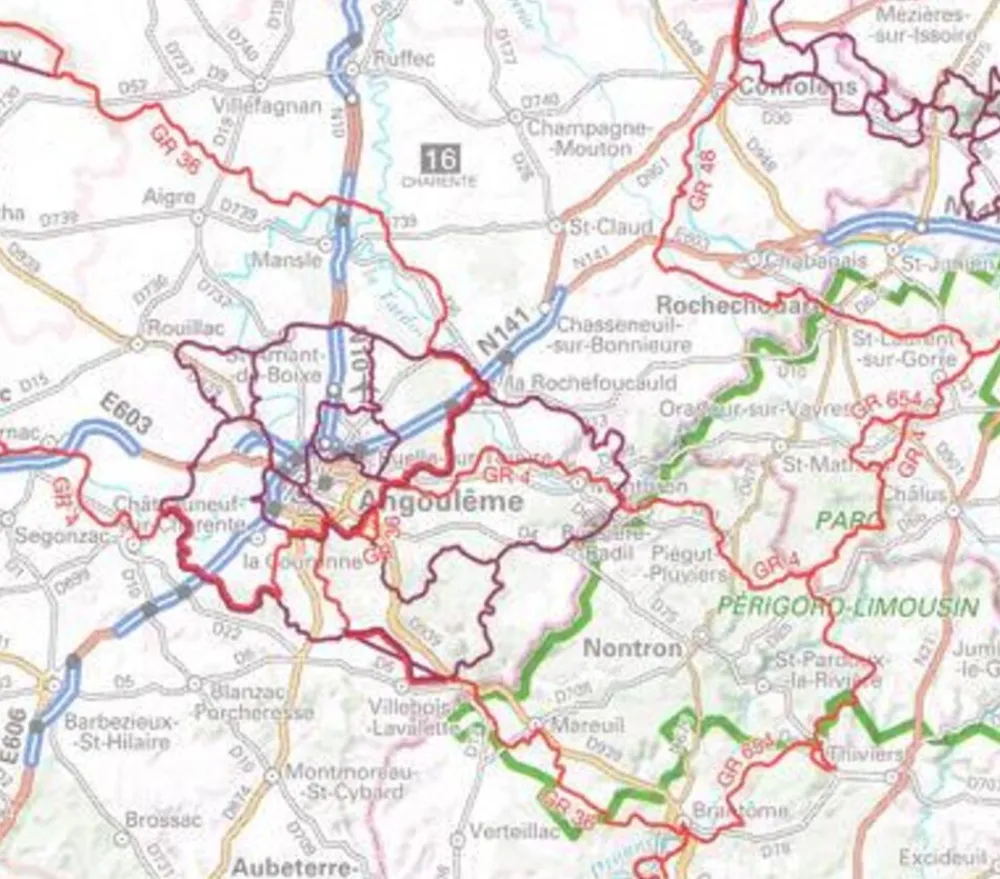 IGN Wandelkaart overzichtskaart Frankrijk