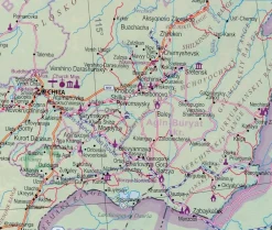 ITMB Landkaart Rusland - Europees Rusland en Siberië