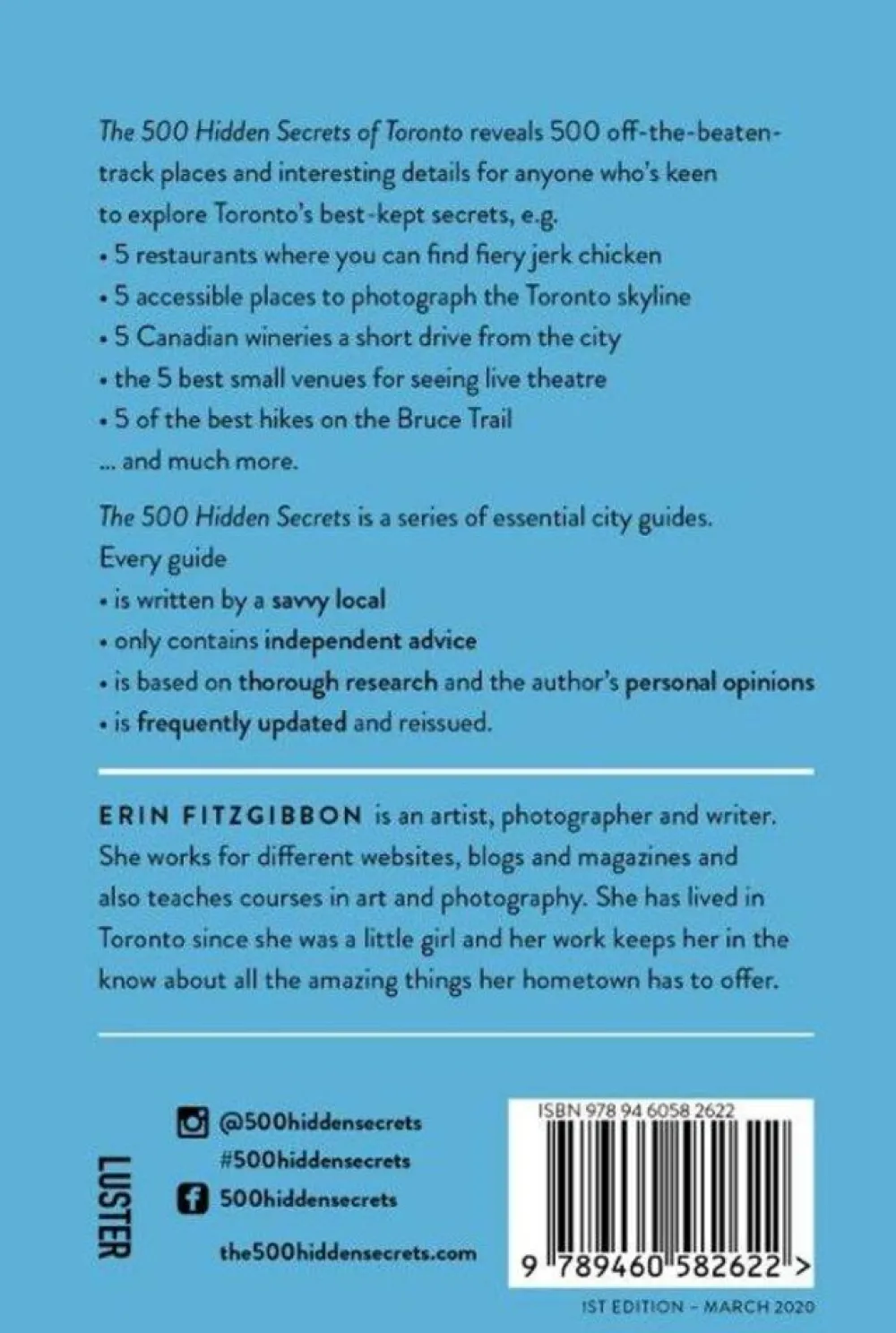 Jonglez 500 Hidden Secrets Of Toronto