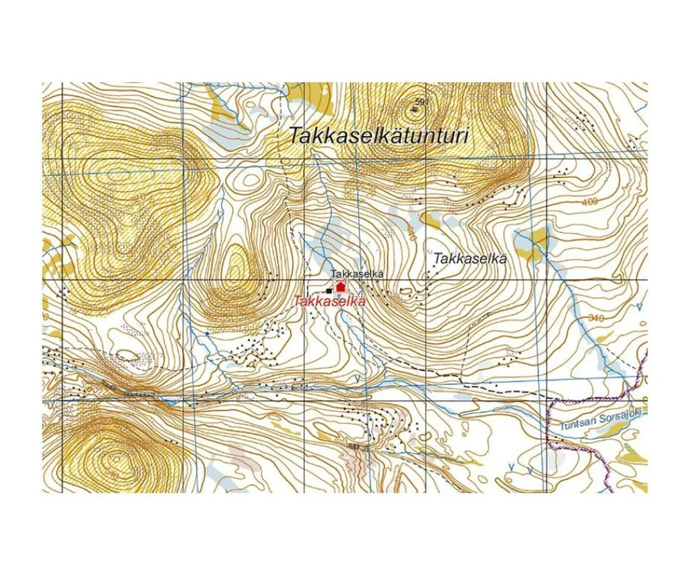 Karttakeskus FInland Wandelkaart Tuntsa Tulppio Sorsatunturi