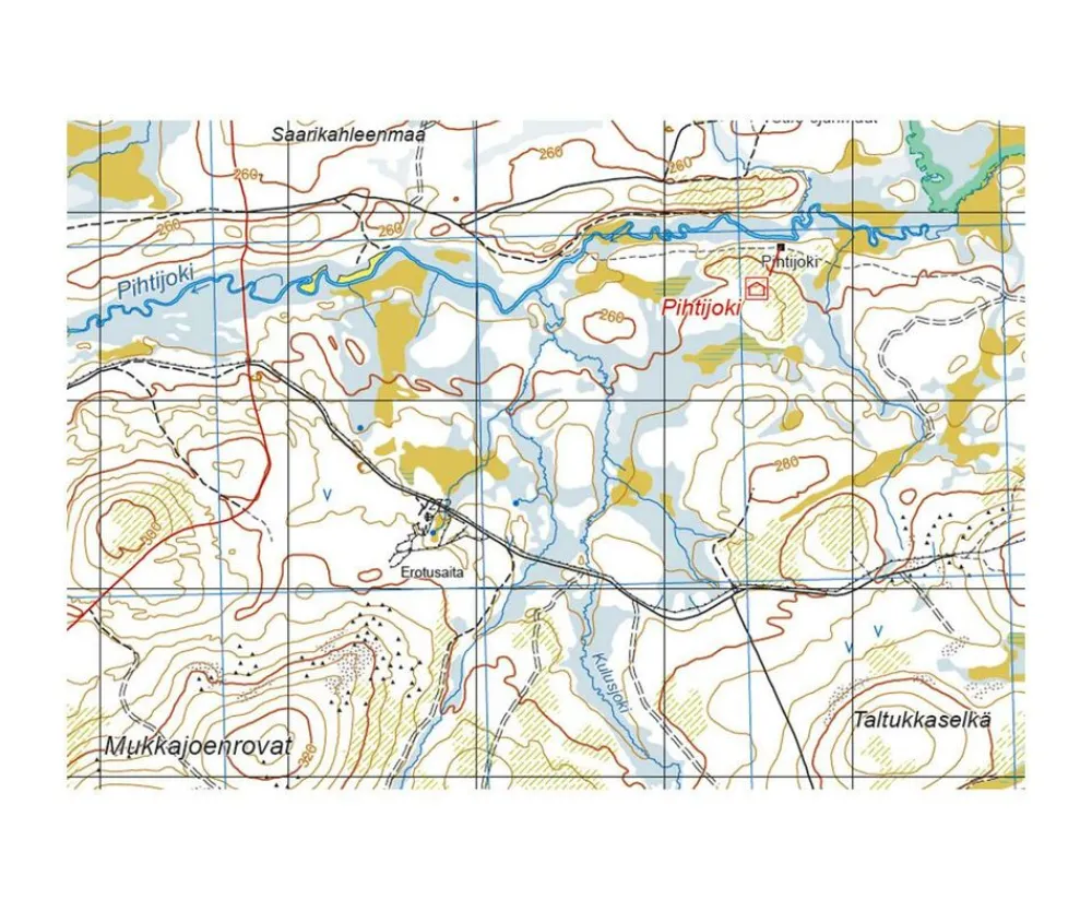 Karttakeskus FInland Wandelkaart Marivaara Jaurujoki Uittipiekke
