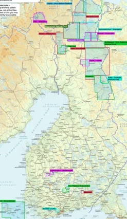 Karttakeskus FInland Wandelkaart Tarvantovaara Kuttanen Palojärvi