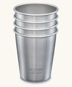 Klean Kanteen 10oz KIK pint cup-4pack brushed stainless