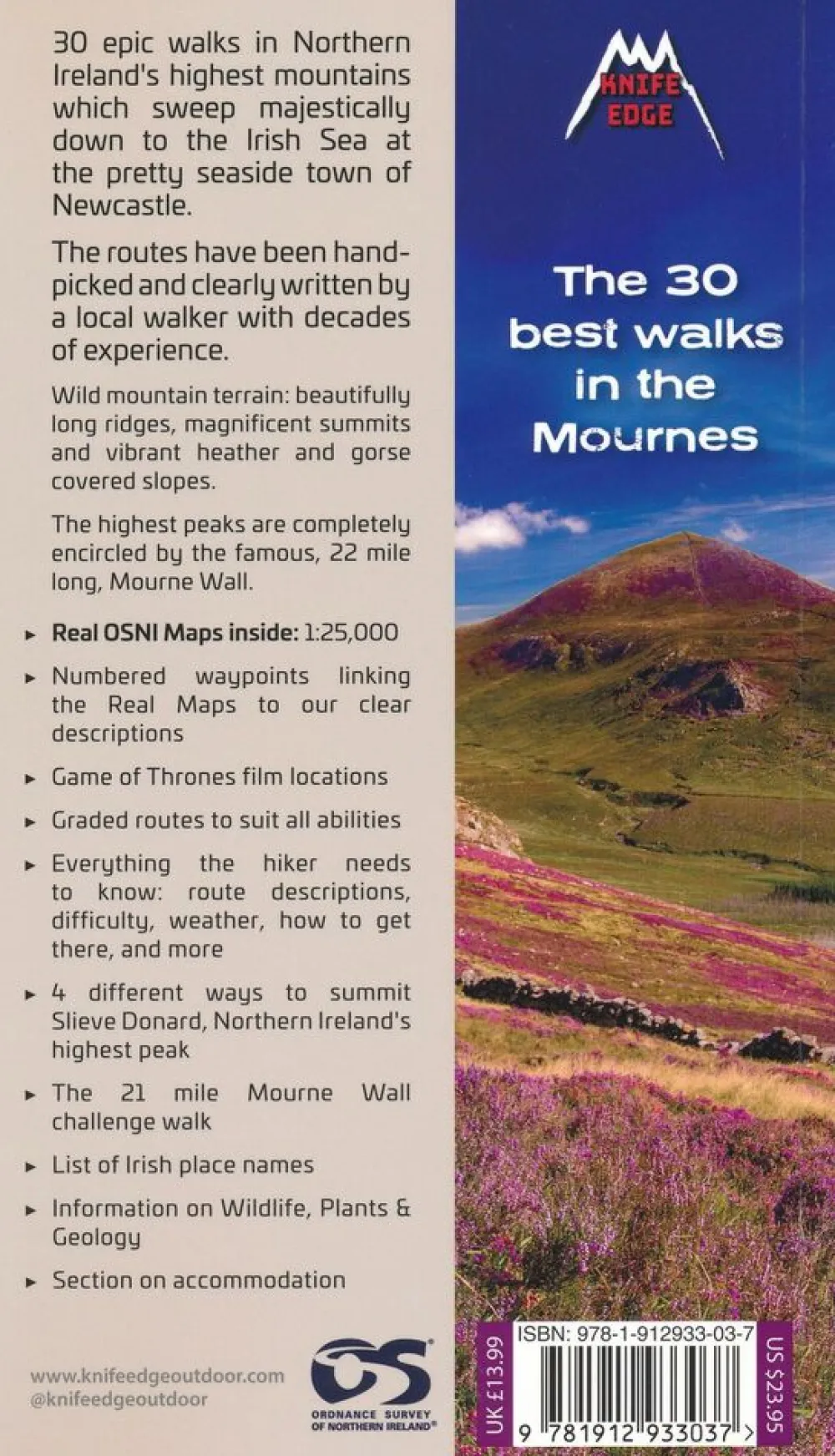 Knife Edge Wandelgids Northern Ireland - The Mourne Mountains