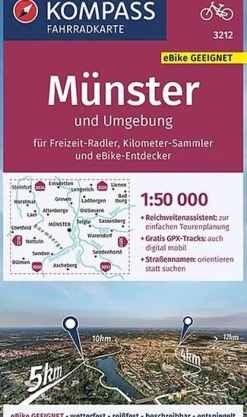 Kompass Fietskaart 3212 Münster und