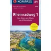 Kompass Fietskaart FTK7008 Rheinradweg 1