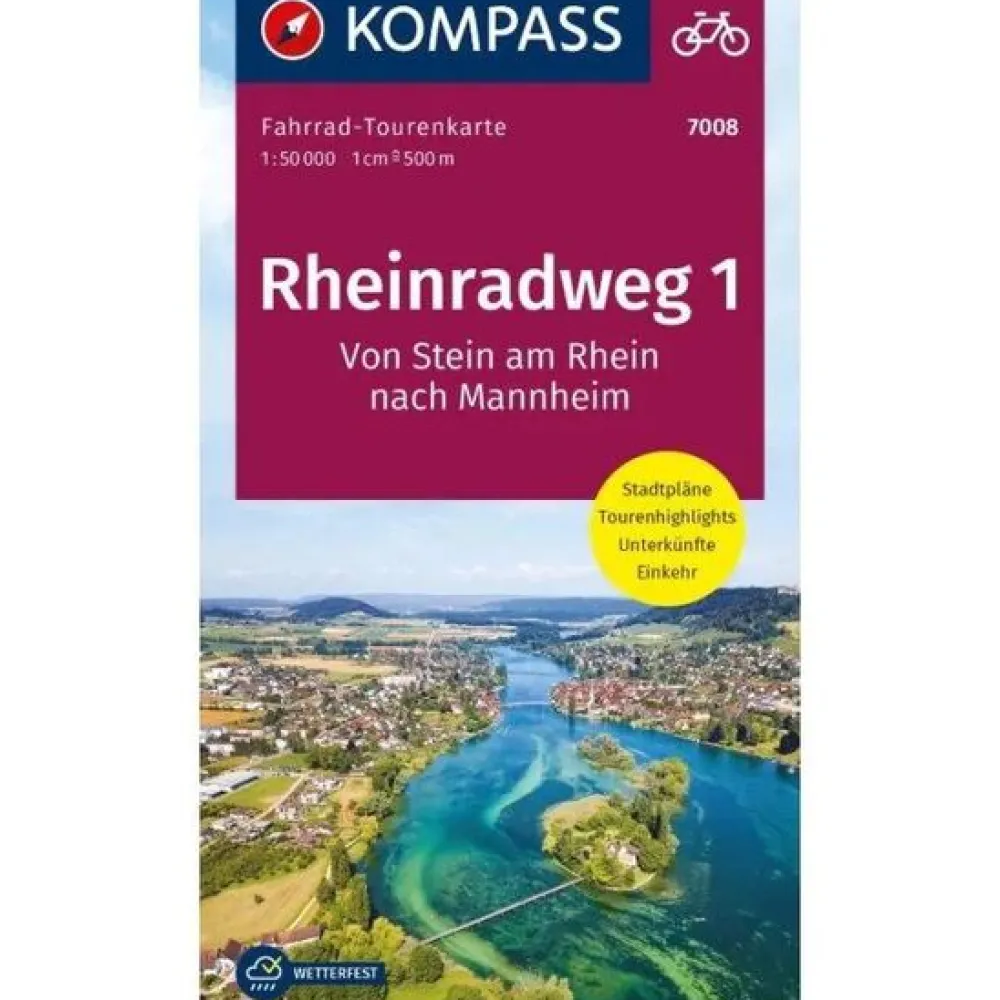 Kompass Fietskaart FTK7008 Rheinradweg 1