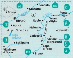 Kompass Wandelkaart 94 Edolo - Aprica - Ponte di Legno