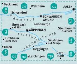 Kompass Wandelkaart 777 Filstal - Remstal - Kaiserberge