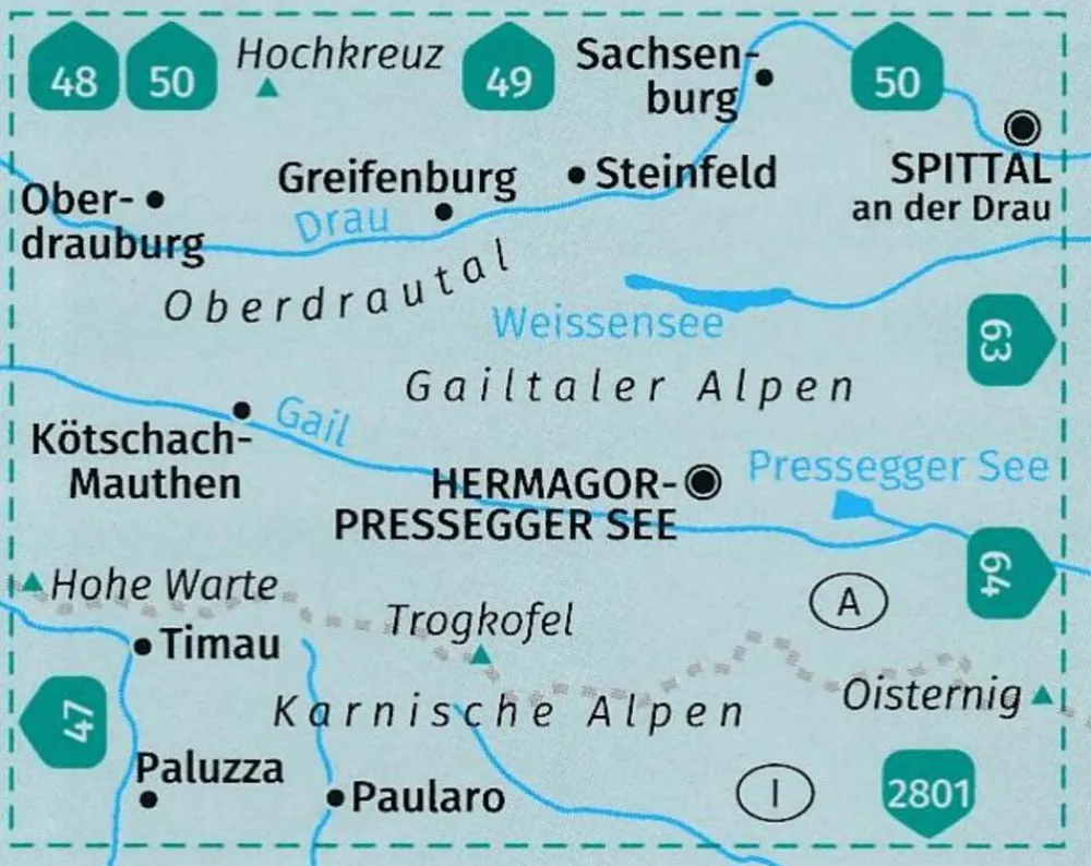 Kompass Wandelkaart 60 Gailtaler Alpen