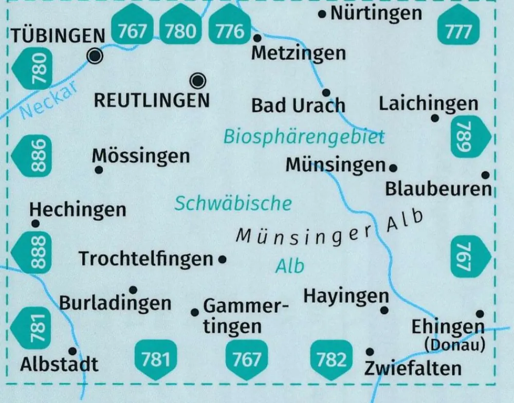 Kompass Wandelkaart 779 Mittlere Alb, Munsinger Alb