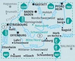 Kompass Wandelkaart 886 Schwarzwald Nord