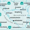 Kompass Wandelkaart 166 Würzburg, Maindreieck