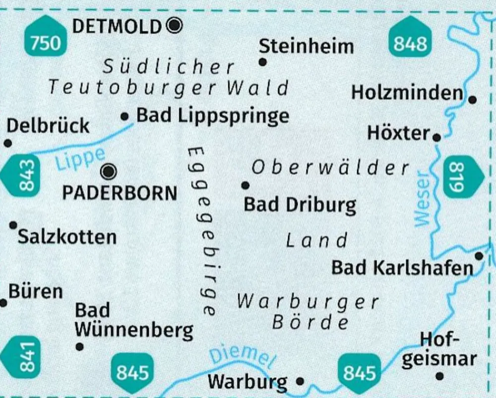 Kompass Wandelkaart 844 Sudlicher Teutoburger Wald