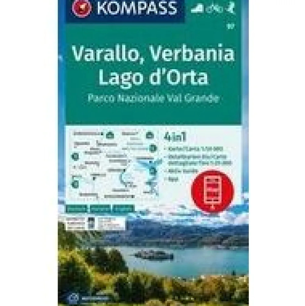 Kompass Wandelkaart WK97 Varallo, Verbania