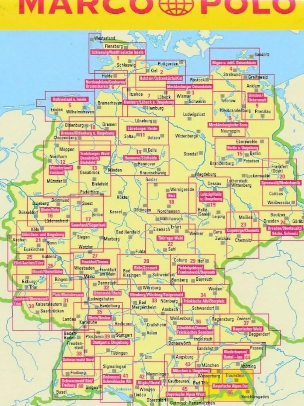 Marco Polo Wegenkaart FZK 13 Teutoburger Wald