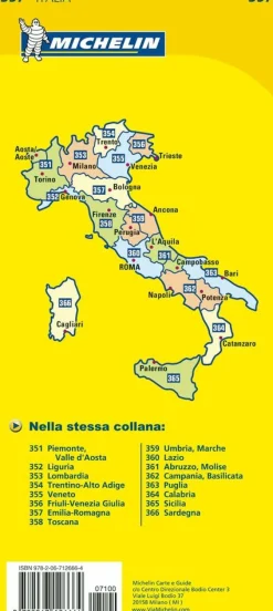 Michelin Wegenkaart 357 Emilia-Romagna