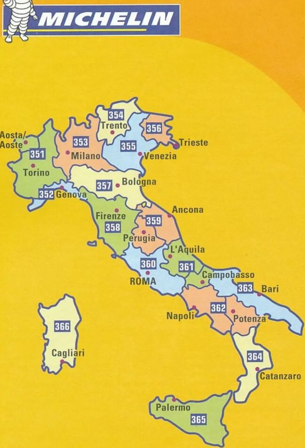 Michelin Wegenkaart 356 Friuli-Venezia Giulia