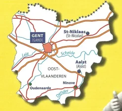 Michelin Wegenkaart 372 Oost-Vlaanderen