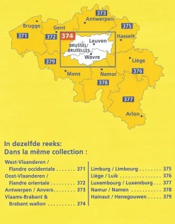 Michelin Wegenkaart 374 Vlaams-Brabant