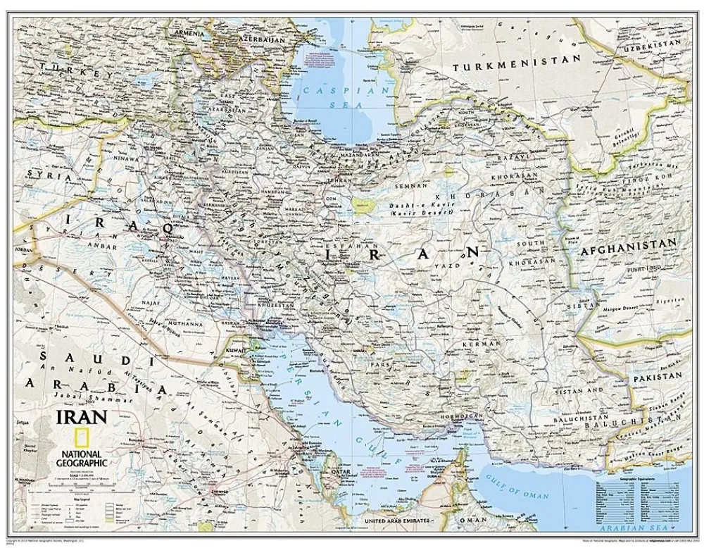 National Geographic Wandkaart Iran Classic 77 x 60 cm