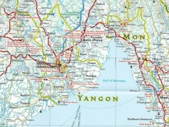 National Geographic Wegenkaart Myanmar adventure map