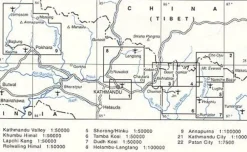 Nepal Kartenwerk Topografische kaart Rolwallng Himal (Gaurinsankar)1:50.000