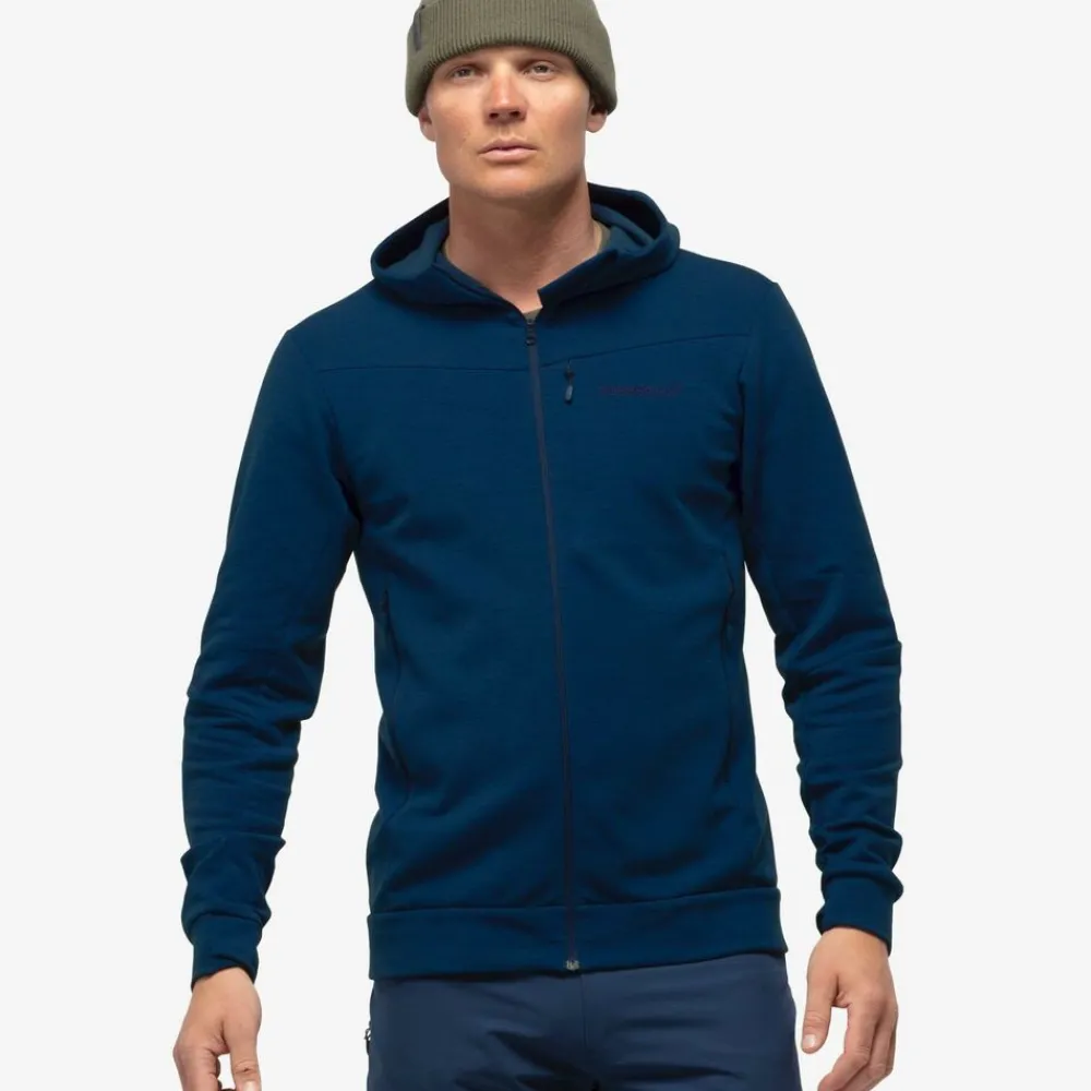 Heren Norrona Falketind warmwool2 stretch zip hood M