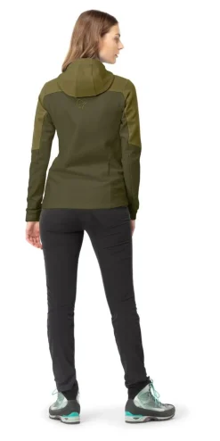 DAMES Norrona Falketind warmwool2 stretch zip hood W