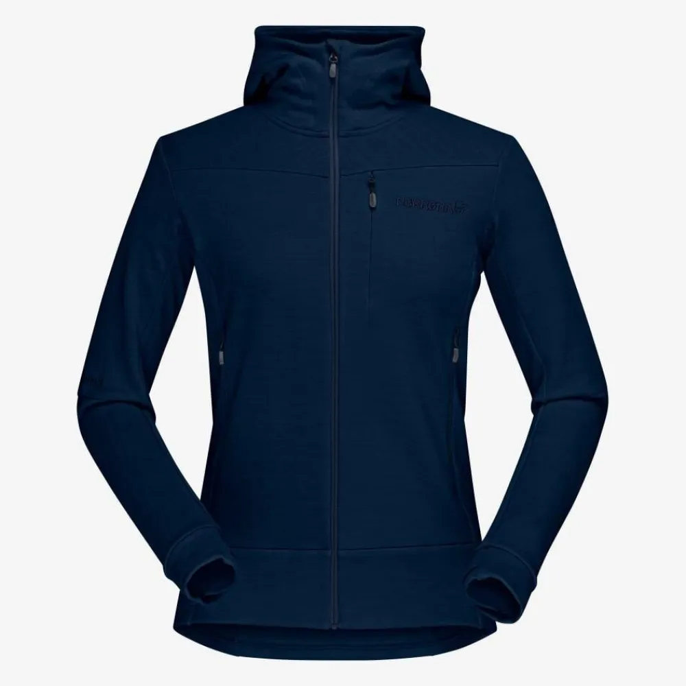 DAMES Norrona Falketind warmwool2 stretch zip hood W