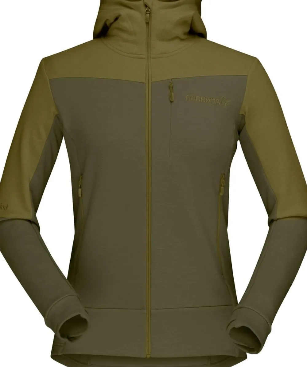 DAMES Norrona Falketind warmwool2 stretch zip hood W