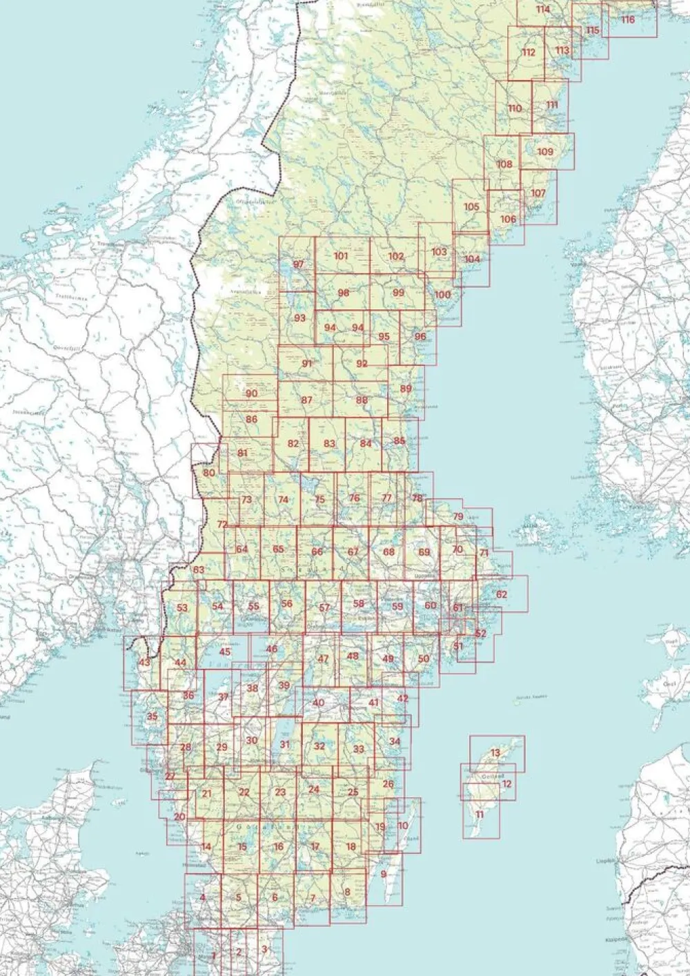 Norstedts Zweden Topografische wandelkaart 104 Örnsköldsvik