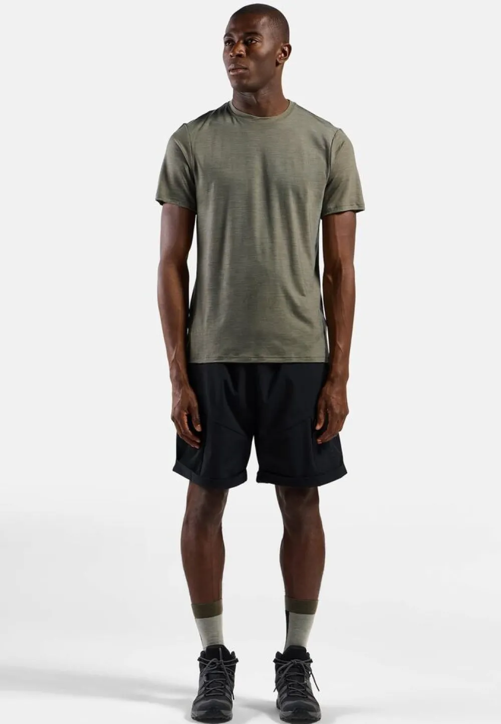 Heren Odlo Merino Tencel Plain Tee T-Shirt Crew Neck men
