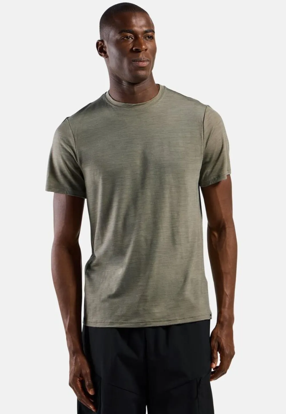 Heren Odlo Merino Tencel Plain Tee T-Shirt Crew Neck men