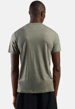 Heren Odlo Merino Tencel Plain Tee T-Shirt Crew Neck men