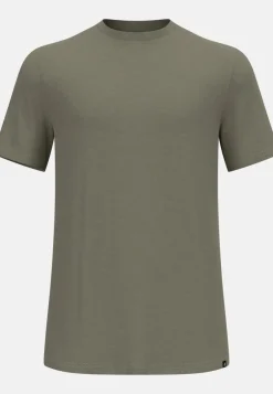 Heren Odlo Merino Tencel Plain Tee T-Shirt Crew Neck men