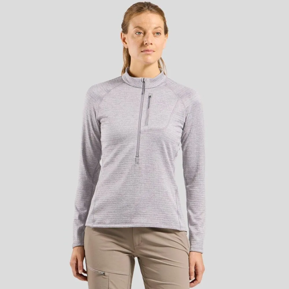 DAMES Odlo Mid layer 1/2 zip tencia 542551