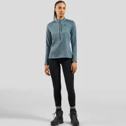 DAMES Odlo Mid layer 1/2 zip tencia 542551