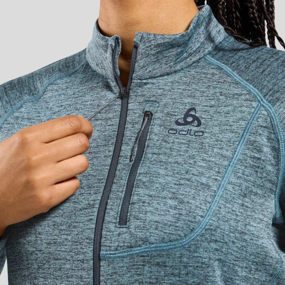 DAMES Odlo Mid layer 1/2 zip tencia 542551