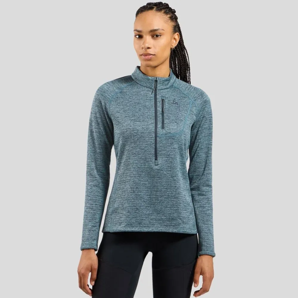 DAMES Odlo Mid layer 1/2 zip tencia 542551