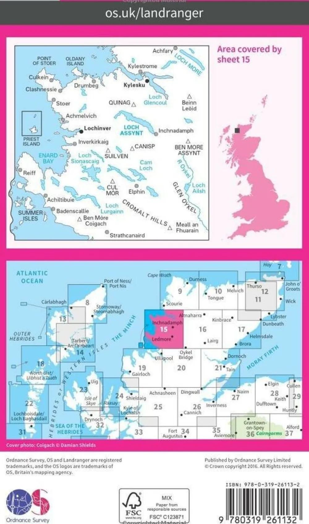 Ordnance Survey Wandelkaart 015 Loch Assynt