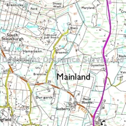 Ordnance Survey Wandelkaart Explorer OL466 Shetland Mainland South